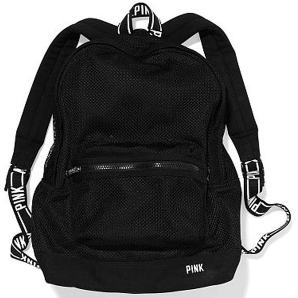 black pink brand backpack
